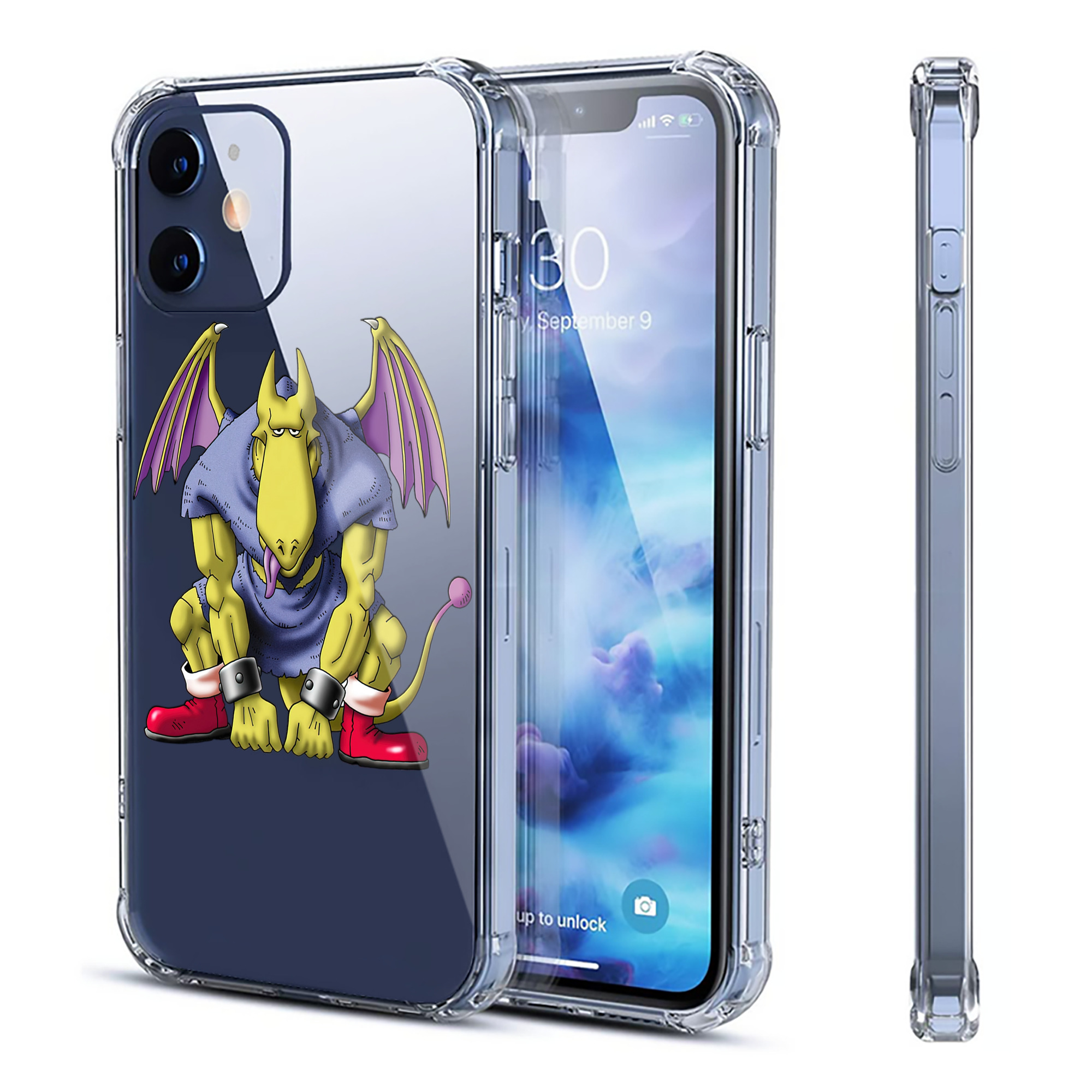 （画像用） ドラゴンクエスト Doragon Kuesuto Dragon Quest 【iPhone 12シリーズ対応】透明スマホケース（クリアソフトケース）